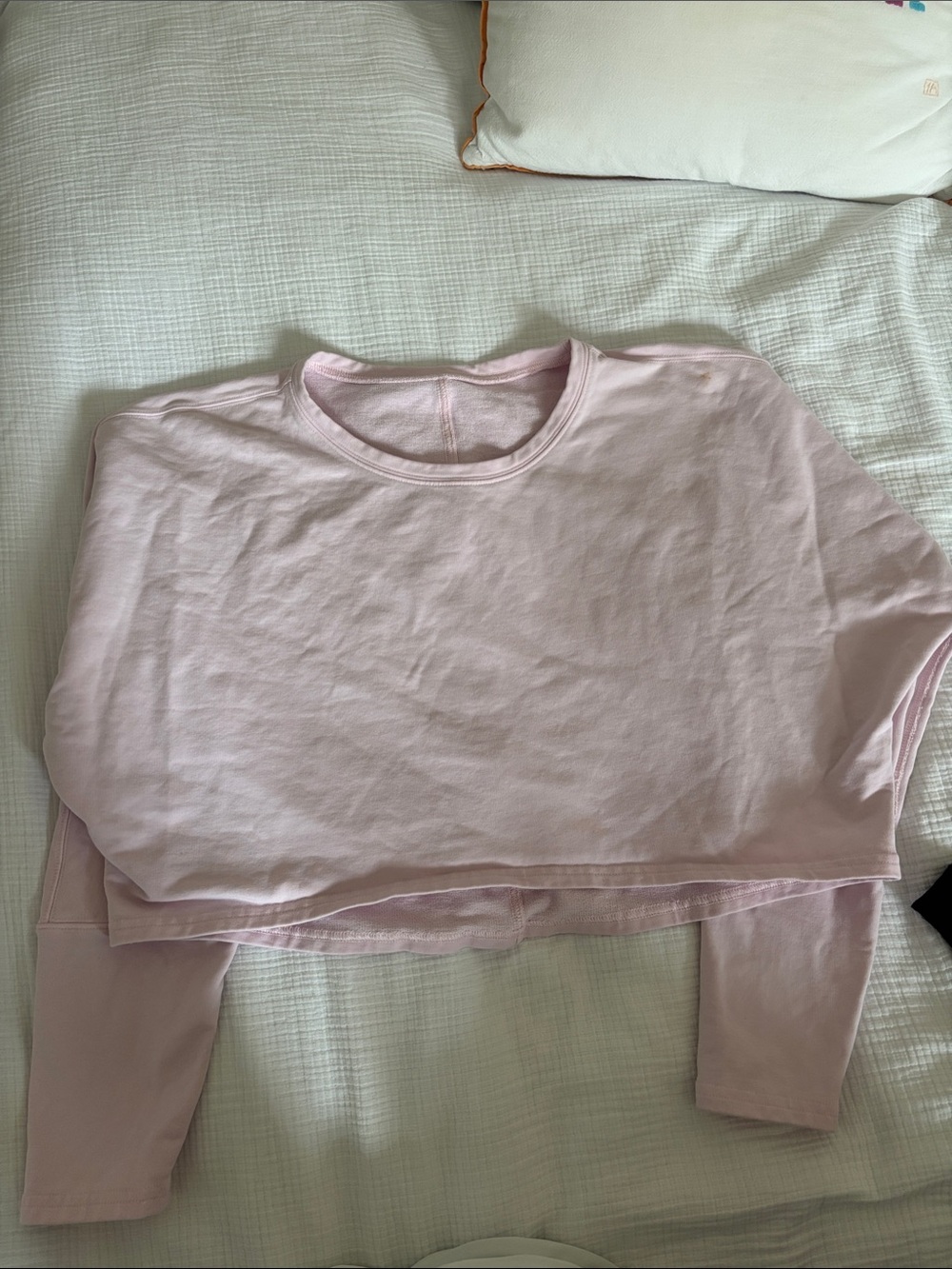 Lululemon Light Pink Women's Long Sleeve Crop Top